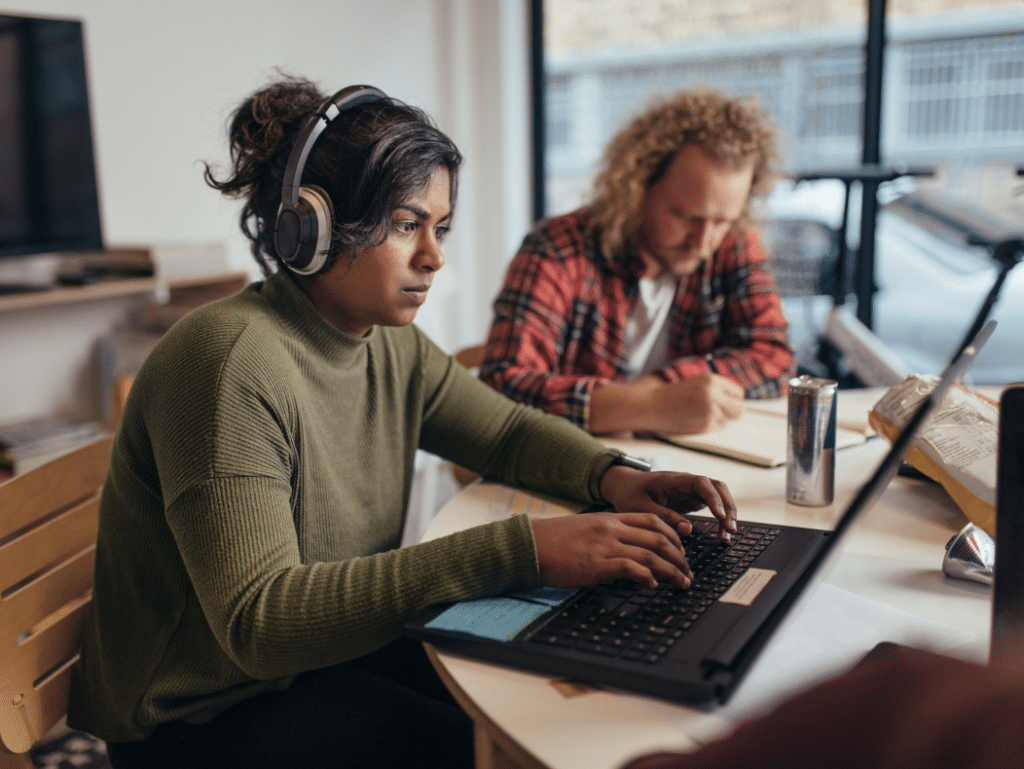 young professionals working at a tech startup